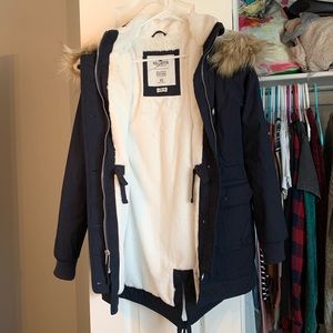 Navy Hollister coat